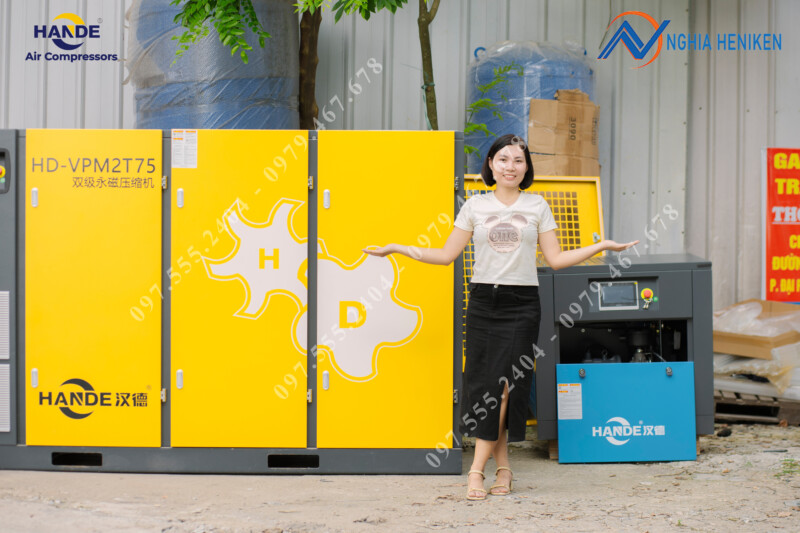 Máy nén khí trục vít biến tần 2 cấp VPM2T75 sử dụng trong các ngành công nghiệp lớn
